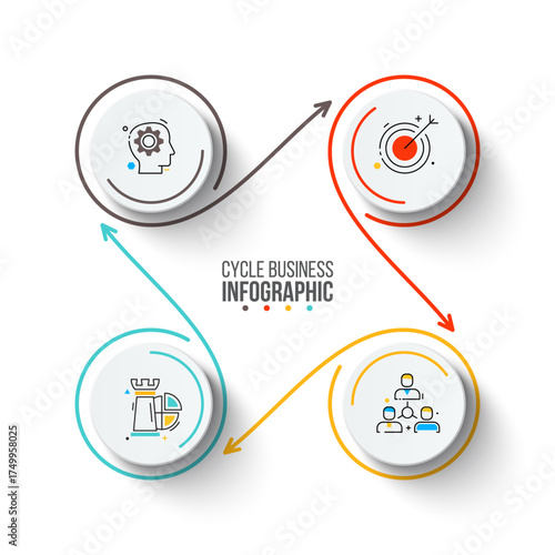 Business Infographic Set — Success Finance and Data Visualization Concepts