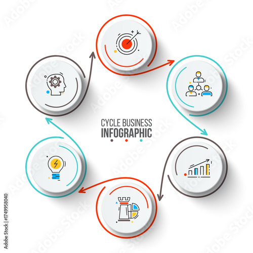Business Infographic Set — Success Finance and Data Visualization Concepts