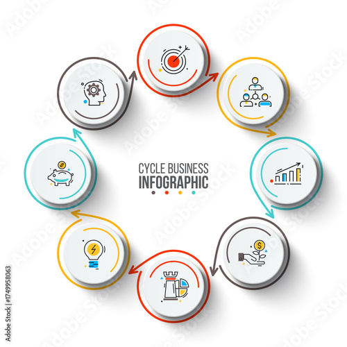 Business Infographic Set — Success Finance and Data Visualization Concepts