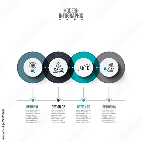 Business Infographic Set — Success Finance and Data Visualization Concepts