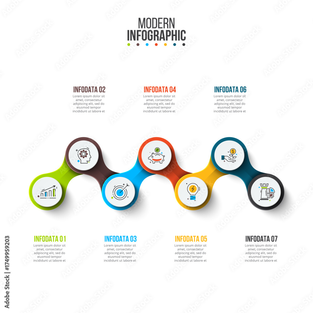 Fototapeta premium Business Infographic Set — Success Finance and Data Visualization Concepts