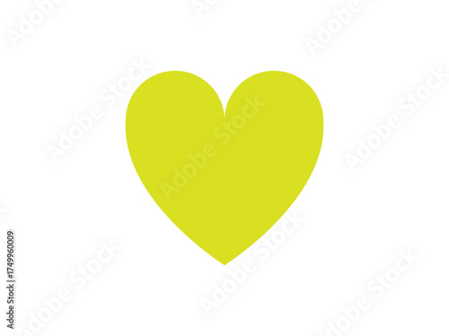 Yellow heart icon – yellow vector symbol for love, like, and social media design	