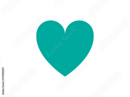 Medium blue heart icon – medium blue vector symbol for love, like, and social media design	