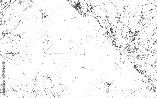 Gritty distressed texture overlay with vintage grunge imperfections for design.black and white rough vintage distress background 
