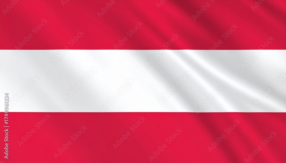 Obraz premium Celebrate legacy and clarity with Austria’s flag—where bold red bands and a white center reflect strength, simplicity, and enduring national pride.