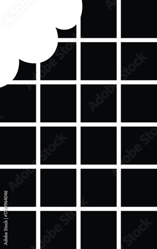 Bitten Chocolate Bar Silhouette. Black and White Icon Design Elements on Isolated White Background