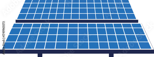 Modern solar panels renewable energy technology clean power generation vector