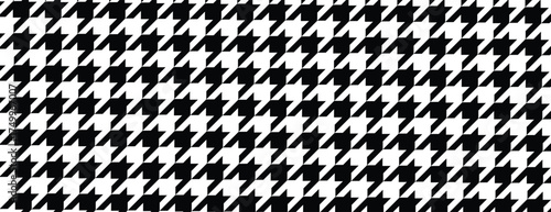 Seamless Houndstooth Pattern  Black and White Classic Textile Design Vector . Houndstooth Pattern .Black and white houndstooth pattern. Dogstooth check design.
