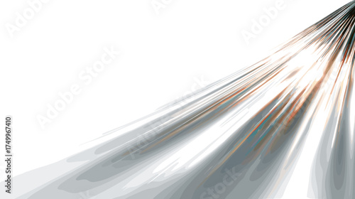 An abstract rendering of light trails with a monochromatic color palette. Sharp edges and lines create a sense of motion and visual interest.