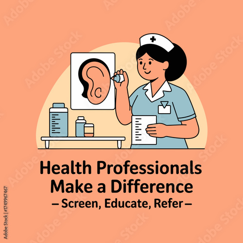 Hearing Health Screening Awareness Poster