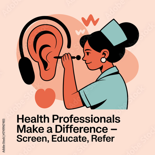 Hearing Health Screening Awareness Poster