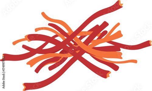 Vibrant saffron threads rich flavor spice for culinary excellence vector