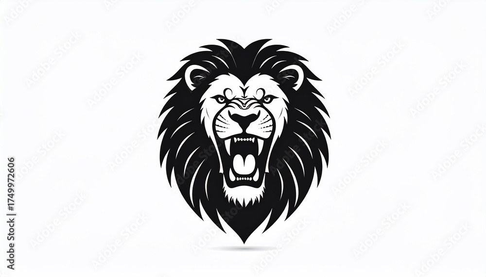 Obraz premium Lion Head Vector Illustration