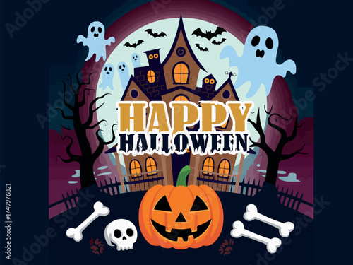 Happy Halloween banner Design 
