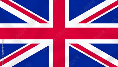 United Kingdom national flag (Union Jack) with red, white, and blue design combining crosses of St. George, St. Andrew, and St. Patrick—symbolic, historic, and unified.