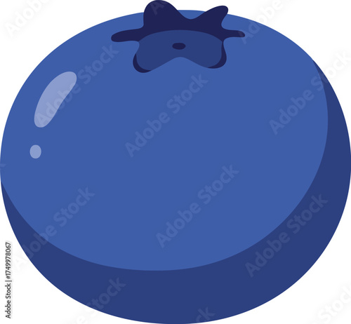 Vibrant blueberry fruit isolated freshness healthy eating food photography vector