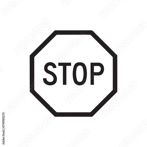 Octagonal STOP Sign