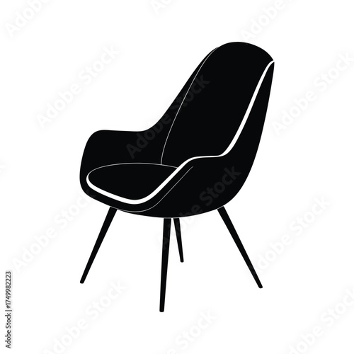 Modern Duron Chair Vector Illustration Set  
