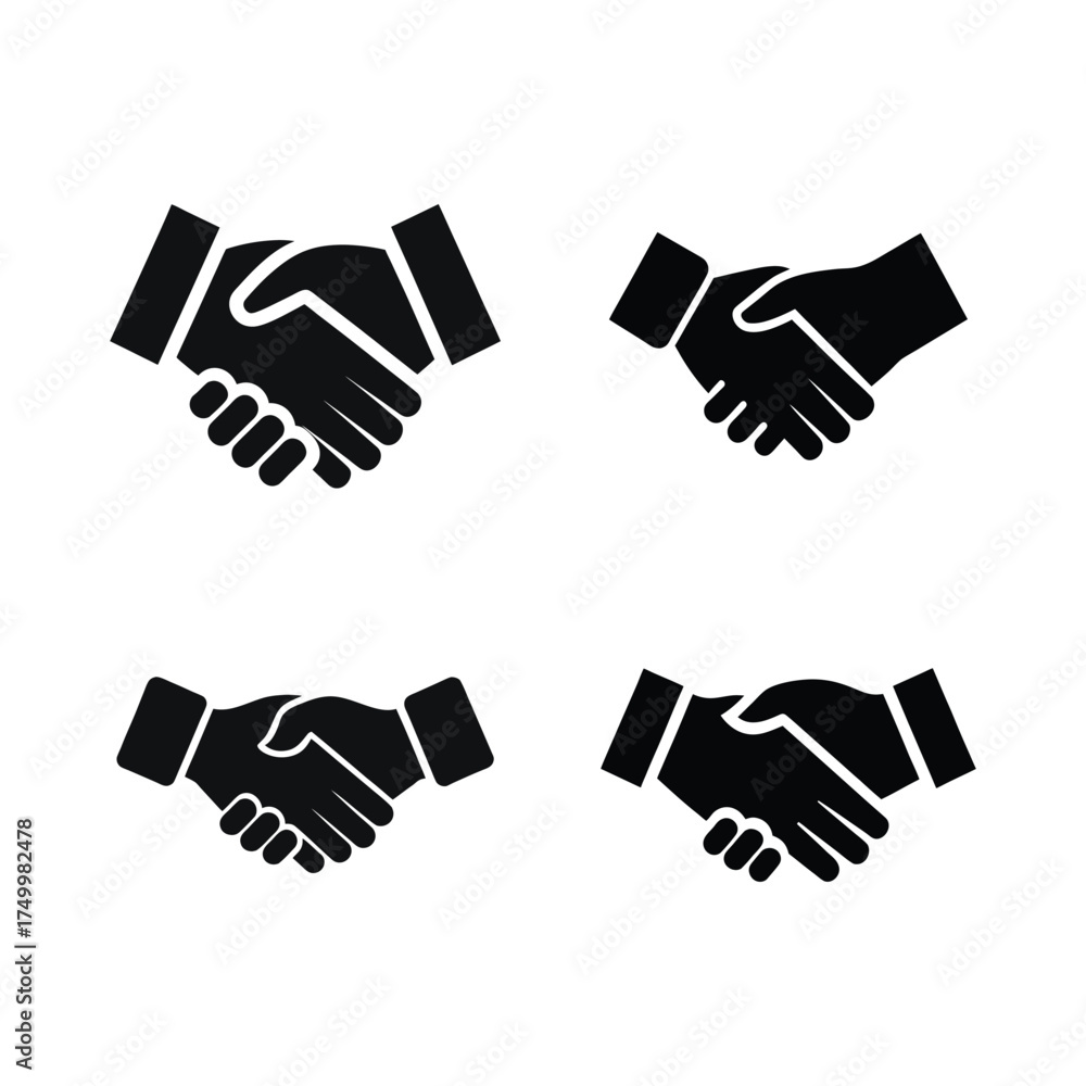 Obraz premium Partnership Handshake Vector Art Collection 