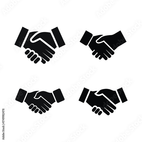 Partnership Handshake Vector Art Collection  
