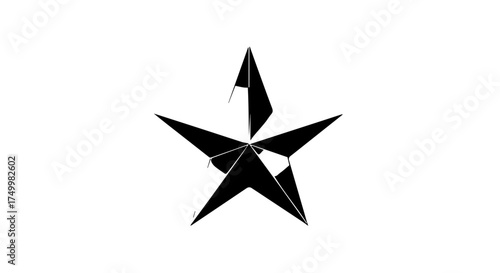 Geometric Black Star with Abstract Broken Sections and Sharp Points.
