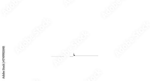 Tiny Silhouette of a Person Standing, Casting a Long Shadow on White Surface.