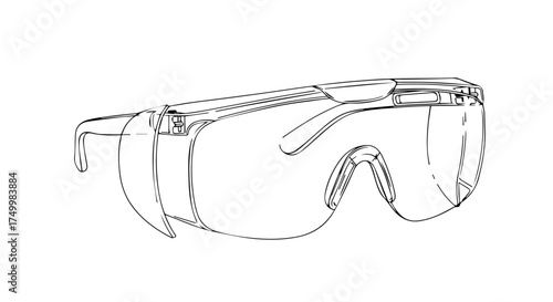 Transparent Safety Goggles with Clear Lenses and Protective Side Shields.
