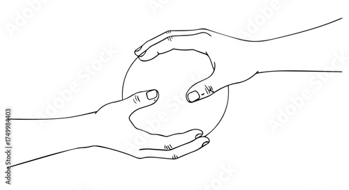 Hands Cradle Earth: Symbolic Illustration of Care for the Environment and Global Stewardship.