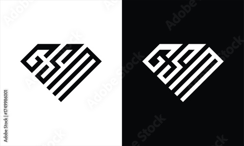 Modern diamond logo design with geometric lines for creative brand identity and elegant corporate style