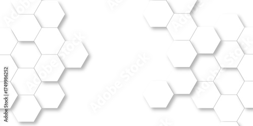 Abstract Background with White Hexagonal Pattern.