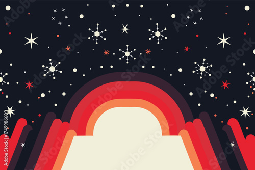 Soft pastel gradient christmas background with subtle festive elements