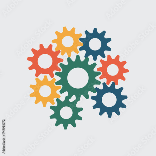 Modern flat solid color vector for World Standards Day with training flow, compliance shield, factory, precision tools & global standard illustration
