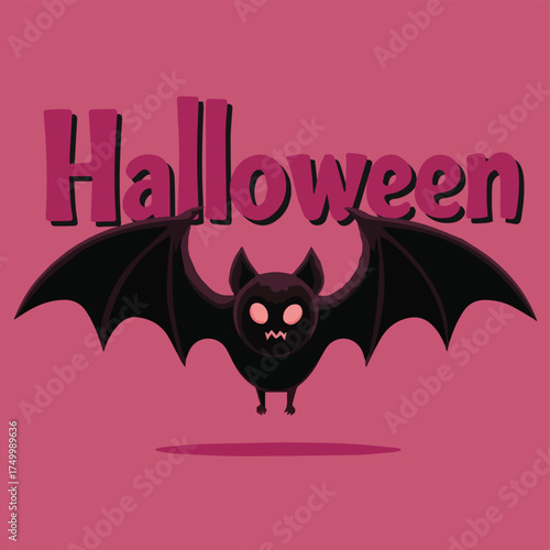Vector illustration Halloween of bats for flayer, poster, card