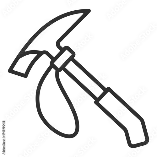 Ice Axe Icon Single Vector Collection 