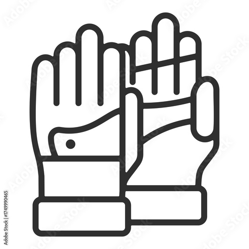 Gloves Icon Single Vector Collection 