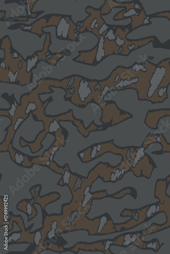 Vector seamless camo tiger stripe army fatigue pattern design