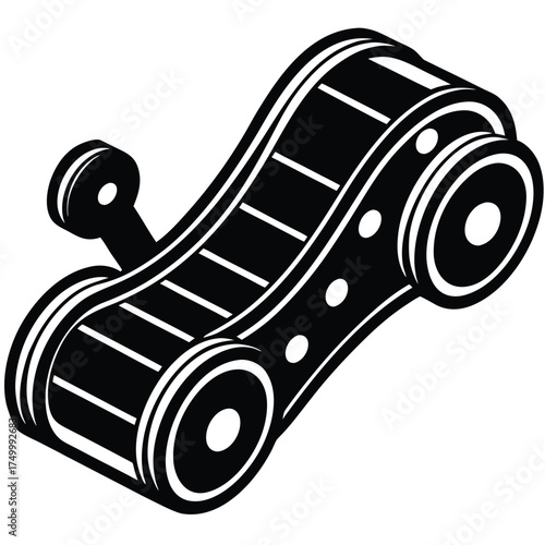 click-clack-track-isolated-on-pure-white-backgroun.eps