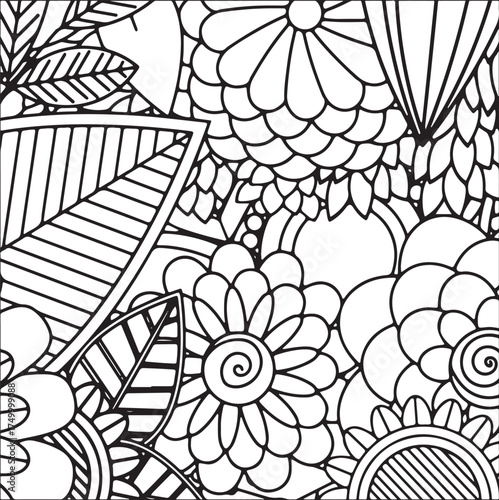 Fresh Petals Coloring Sheets