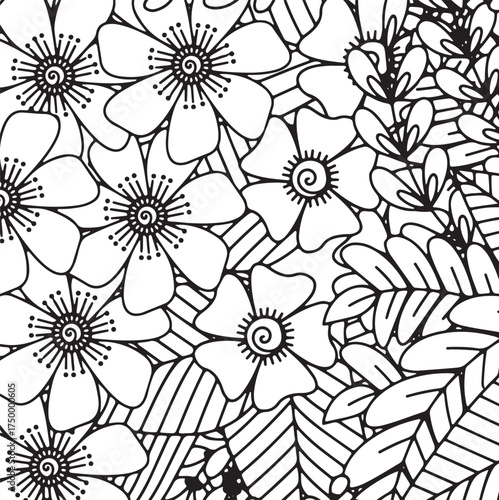 Fresh Petals Coloring Sheets