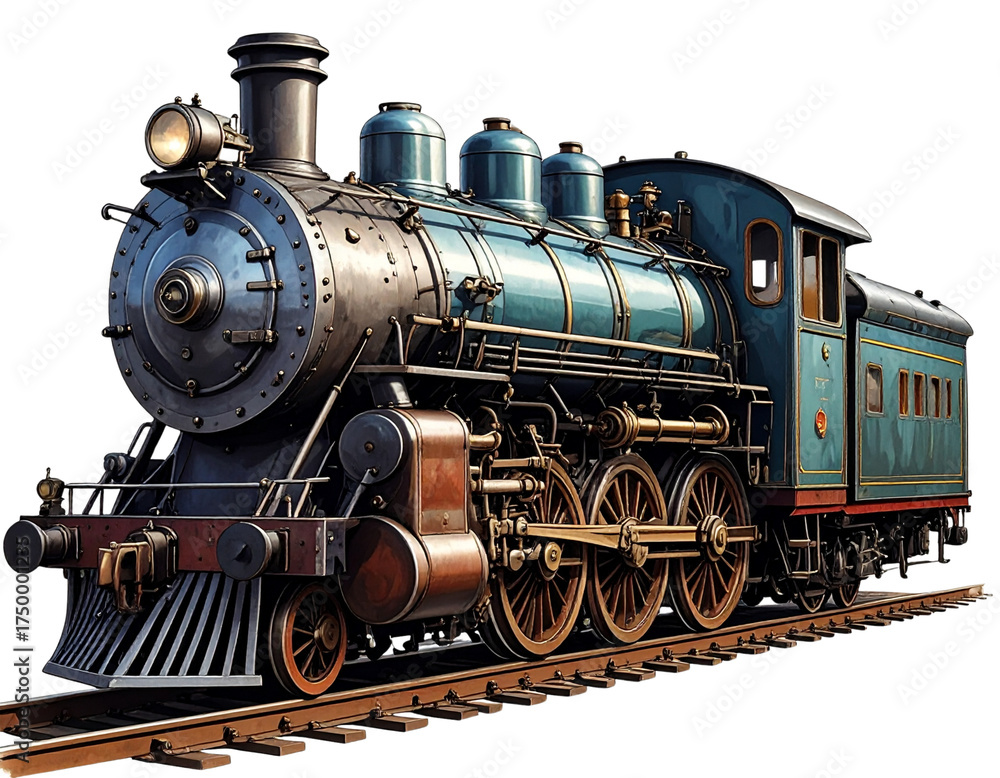 Naklejka premium Train engine PNG