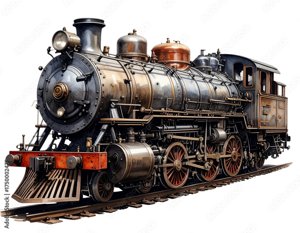 Fototapeta premium Train engine PNG 