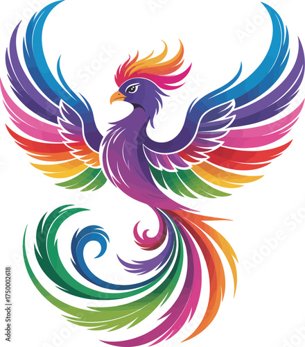  Majestic Colorful Phoenix Bird Illustration