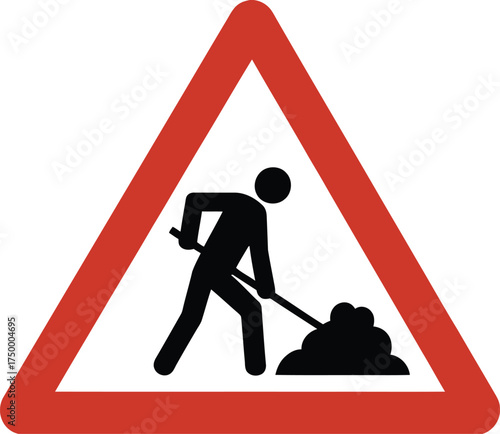 Road Works Men at Work Warning Sign