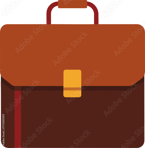 Illustration of briefcase on transparent background