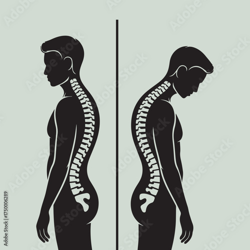 Creative human spine vector for World Spine Day, showing correct posture, yoga spine exercises, abstract geometric spine, glowing vertebrae, therapy, and back care awareness
