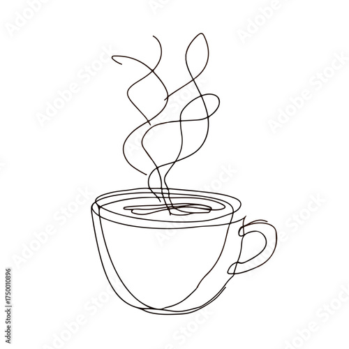 Stylized Applique Coffee Mug Embroidery Design