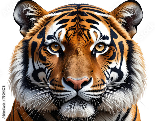Tiger face PNG cutout  
