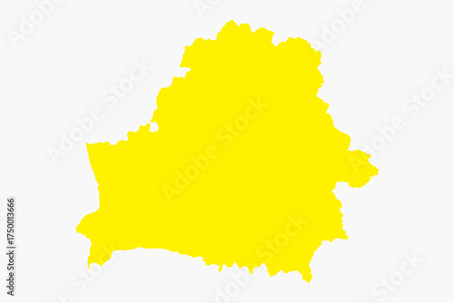 Vector graphic artwork suitable for print and web containing flat detailed map of BELARUS