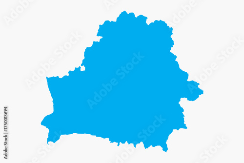 Vector graphic artwork suitable for print and web containing flat detailed map of BELARUS