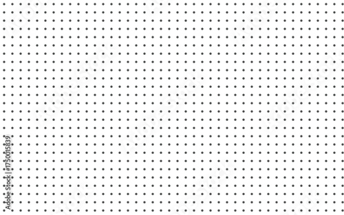 texture for note or notebook. black sheet paper. white mesh pattern. seamless Polka dot background. 